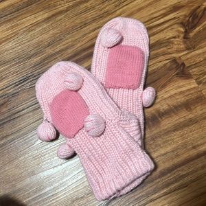 Pink knitted socks